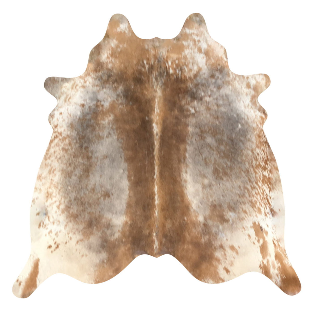 Natural Brazilian Cowhide Rug -  Caramel, Taupe & Ivory