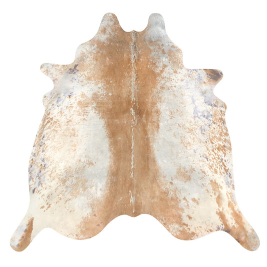 Natural Brazilian Cowhide Rug -  Caramel & Ivory