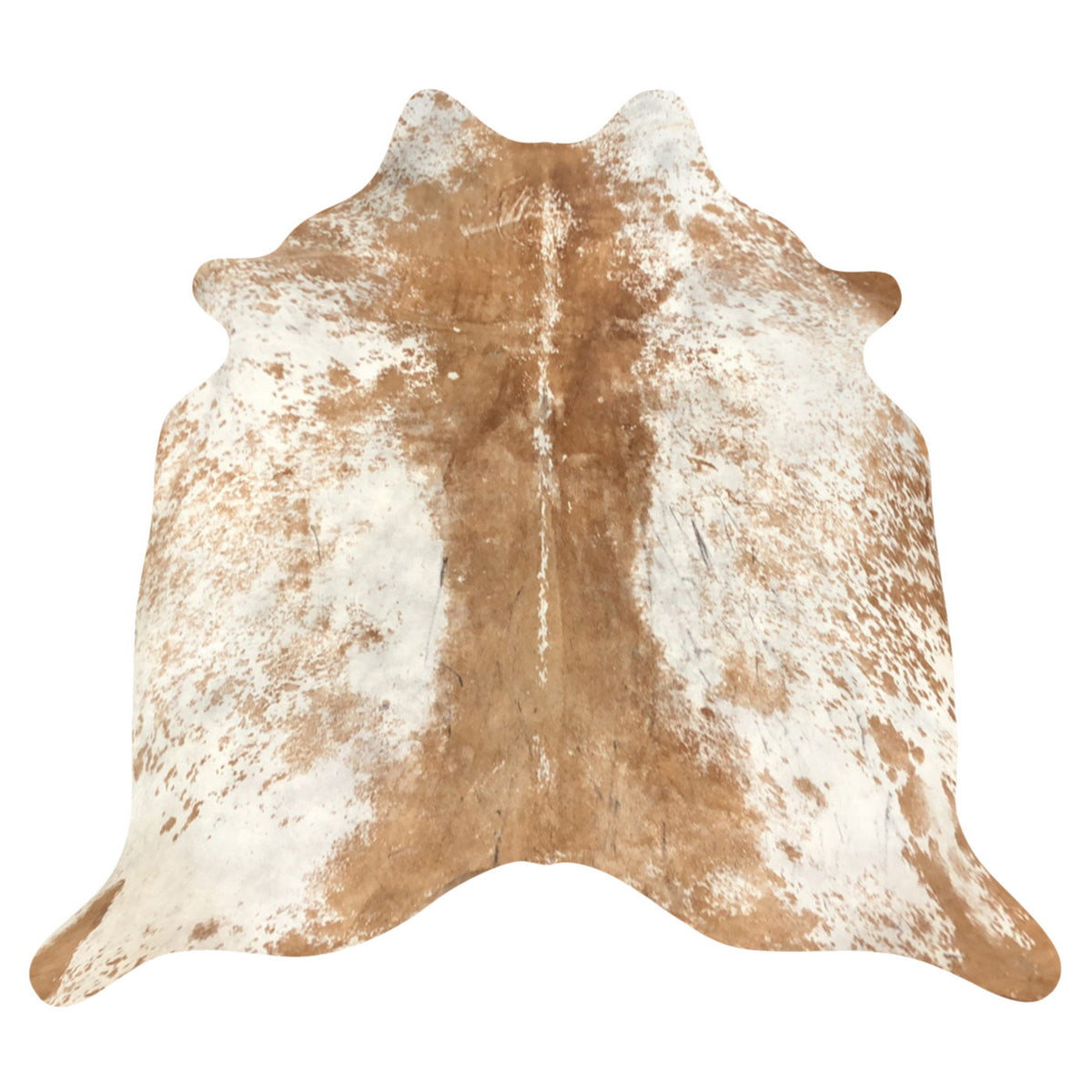 Natural Brazilian Cowhide Rug -  Caramel & Ivory