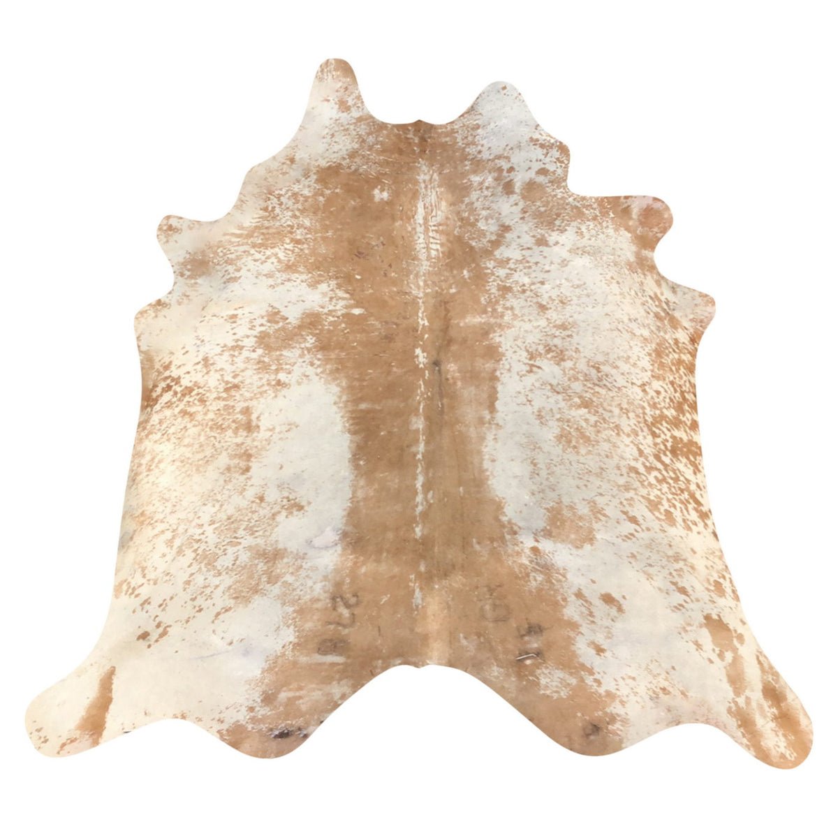 Natural Brazilian Cowhide Rug -  Caramel & Ivory