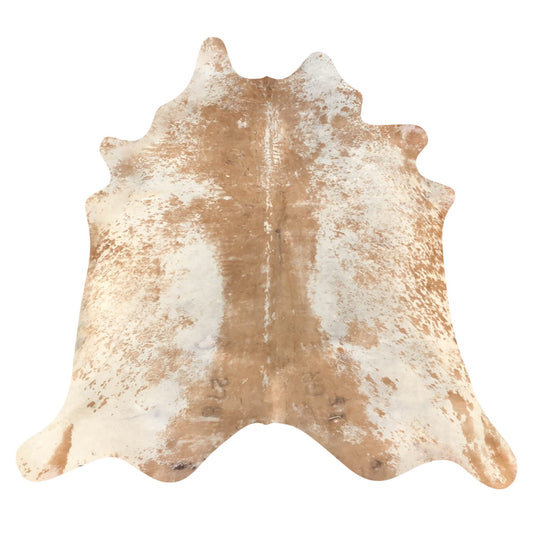 Natural Brazilian Cowhide Rug -  Caramel & Ivory