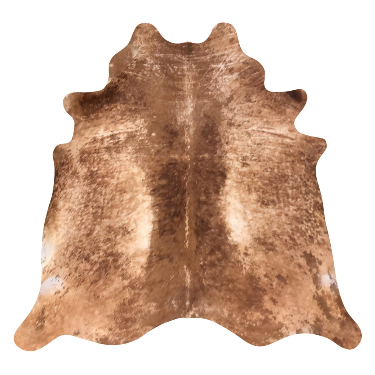 Natural Brazilian Cowhide Rug -  Mocha & Ivory