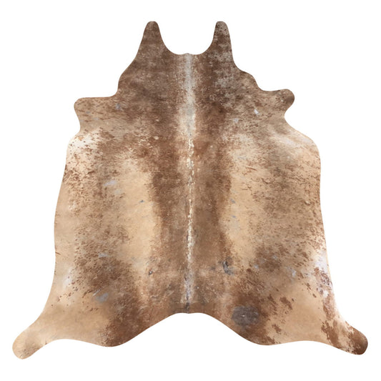 Natural Brazilian Cowhide Rug -  Chocolate, Caramel & Ivory