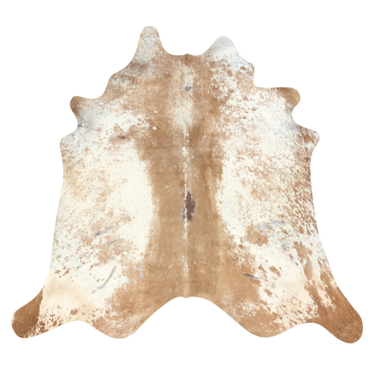 Natural Brazilian Cowhide Rug -  Caramel & Ivory