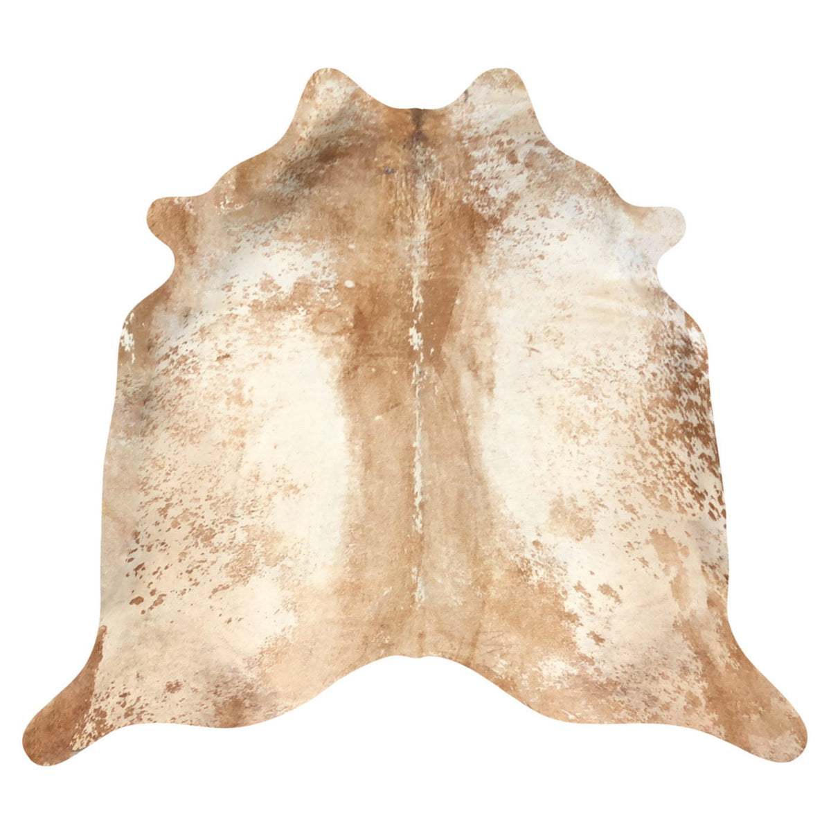 Natural Brazilian Cowhide Rug -  Caramel, Beige & Ivory