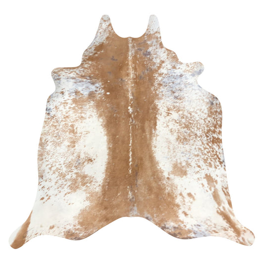 Natural Brazilian Cowhide Rug -  Caramel & Ivory