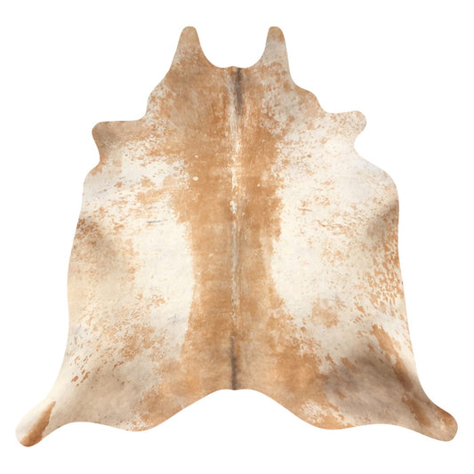 Natural Brazilian Cowhide Rug -  Caramel & Ivory