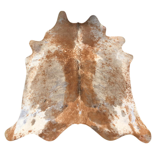 Natural Brazilian Cowhide Rug -  Mocha, Taupe & Ivory