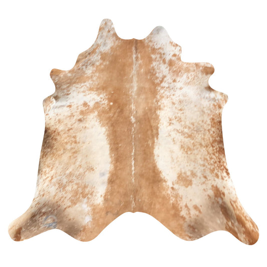 Natural Brazilian Cowhide Rug -  Caramel & Ivory