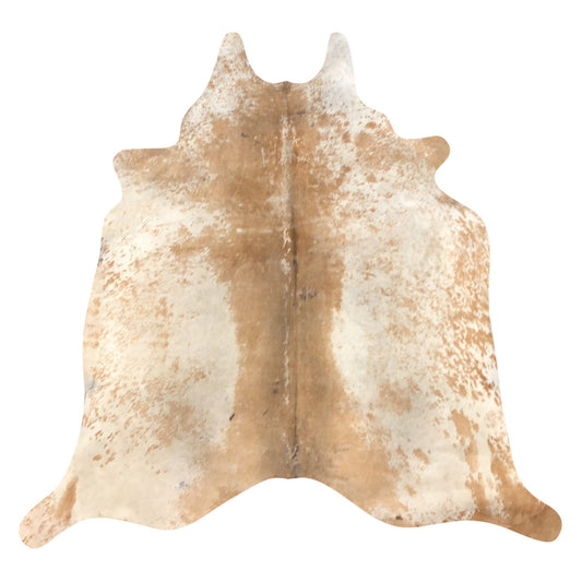 Natural Brazilian Cowhide Rug -  Caramel & Ivory