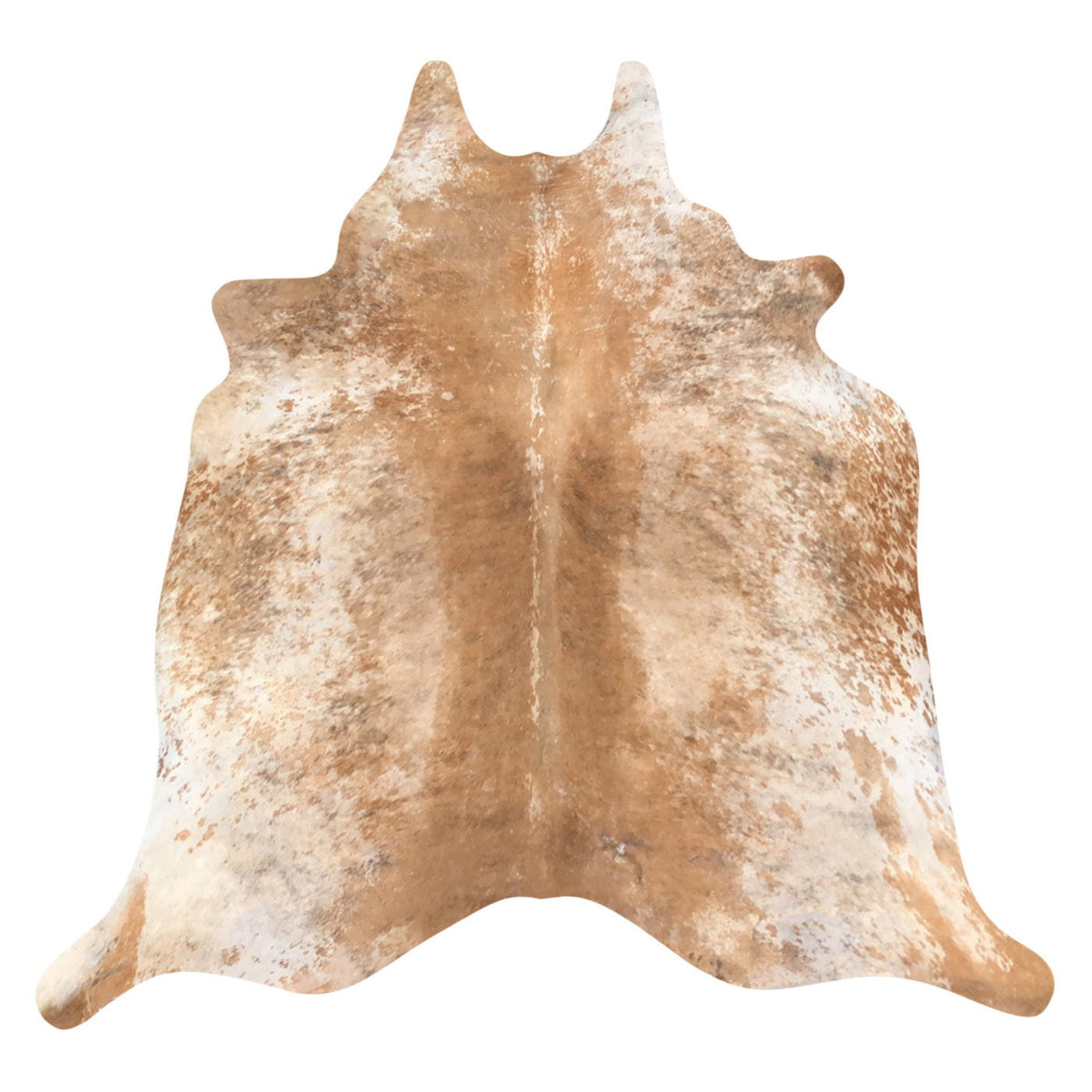 Natural Brazilian Cowhide Rug -  Caramel & Ivory