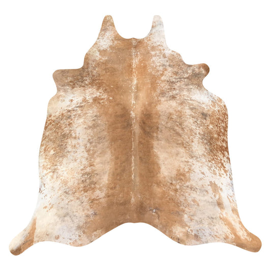 Natural Brazilian Cowhide Rug -  Caramel & Ivory