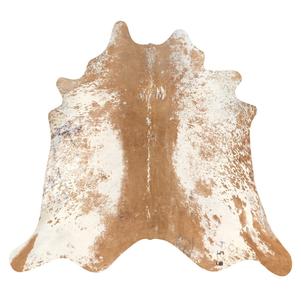 Natural Brazilian Cowhide Rug -  Caramel & Ivory