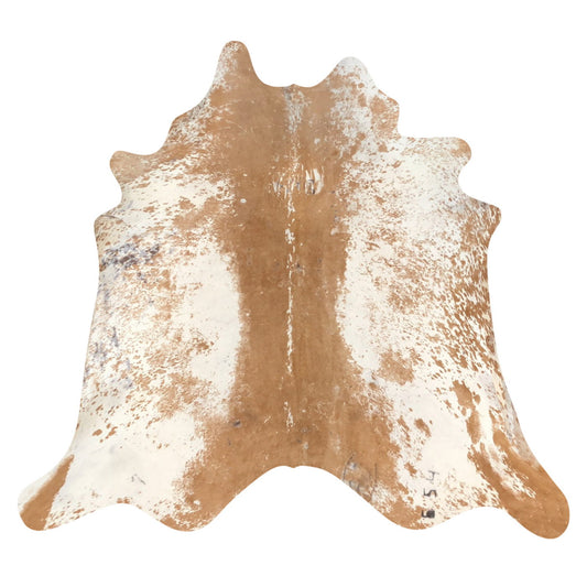 Natural Brazilian Cowhide Rug -  Caramel & Ivory