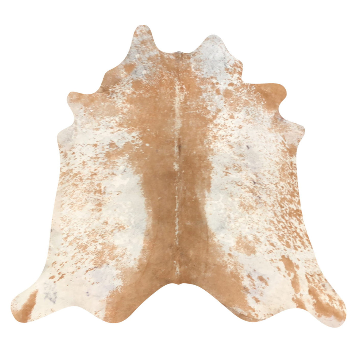 Natural Brazilian Cowhide Rug -  Caramel & Ivory