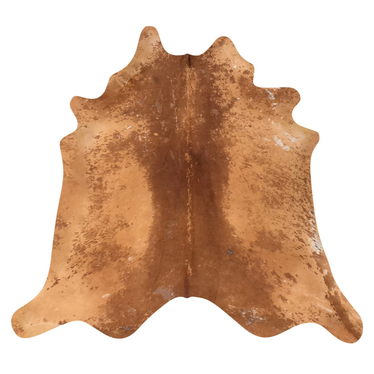 Natural Brazilian Cowhide Rug -  Caramel, Mocha & Ivory
