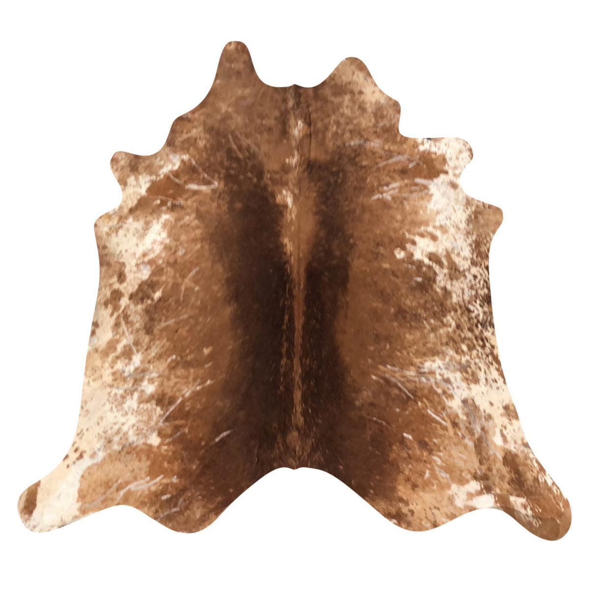 Natural Brazilian Cowhide Rug -  Mocha, Chocolate & Ivory
