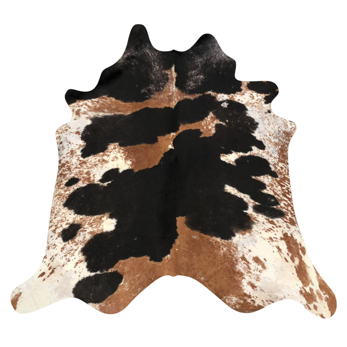 Natural Brazilian Cowhide Rug -  Espresso, Mocha & Ivory