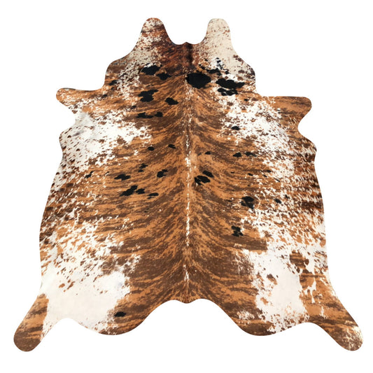 Natural Brazilian Cowhide Rug -  Mocha, Taupe & Ivory