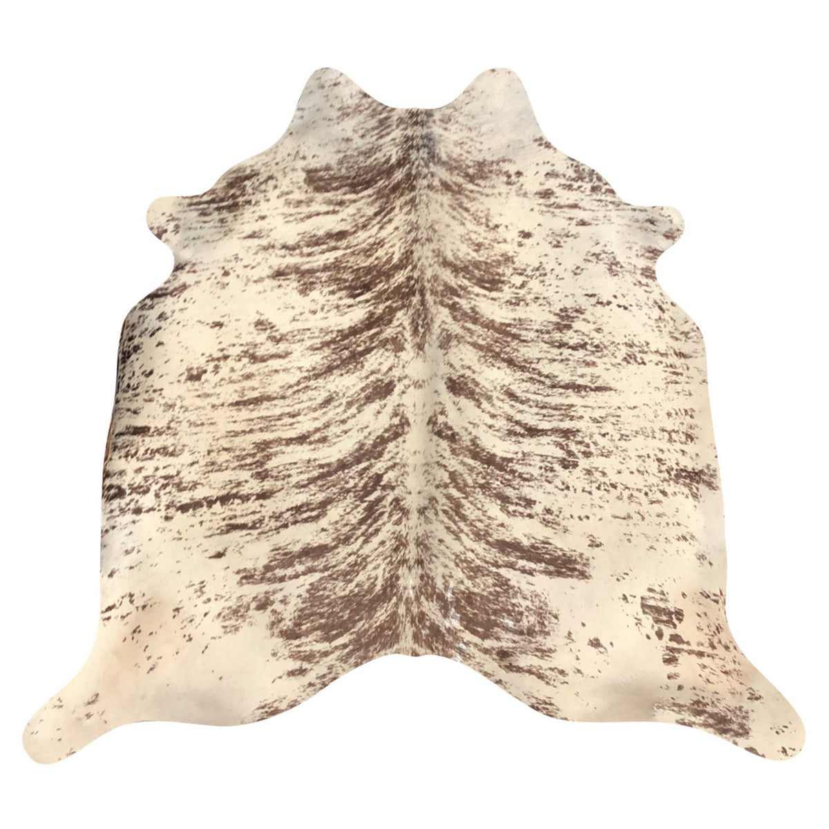 Natural Brazilian Cowhide Rug -  Chocolate & Beige