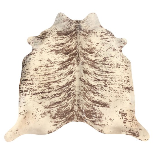 Natural Brazilian Cowhide Rug -  Chocolate & Beige