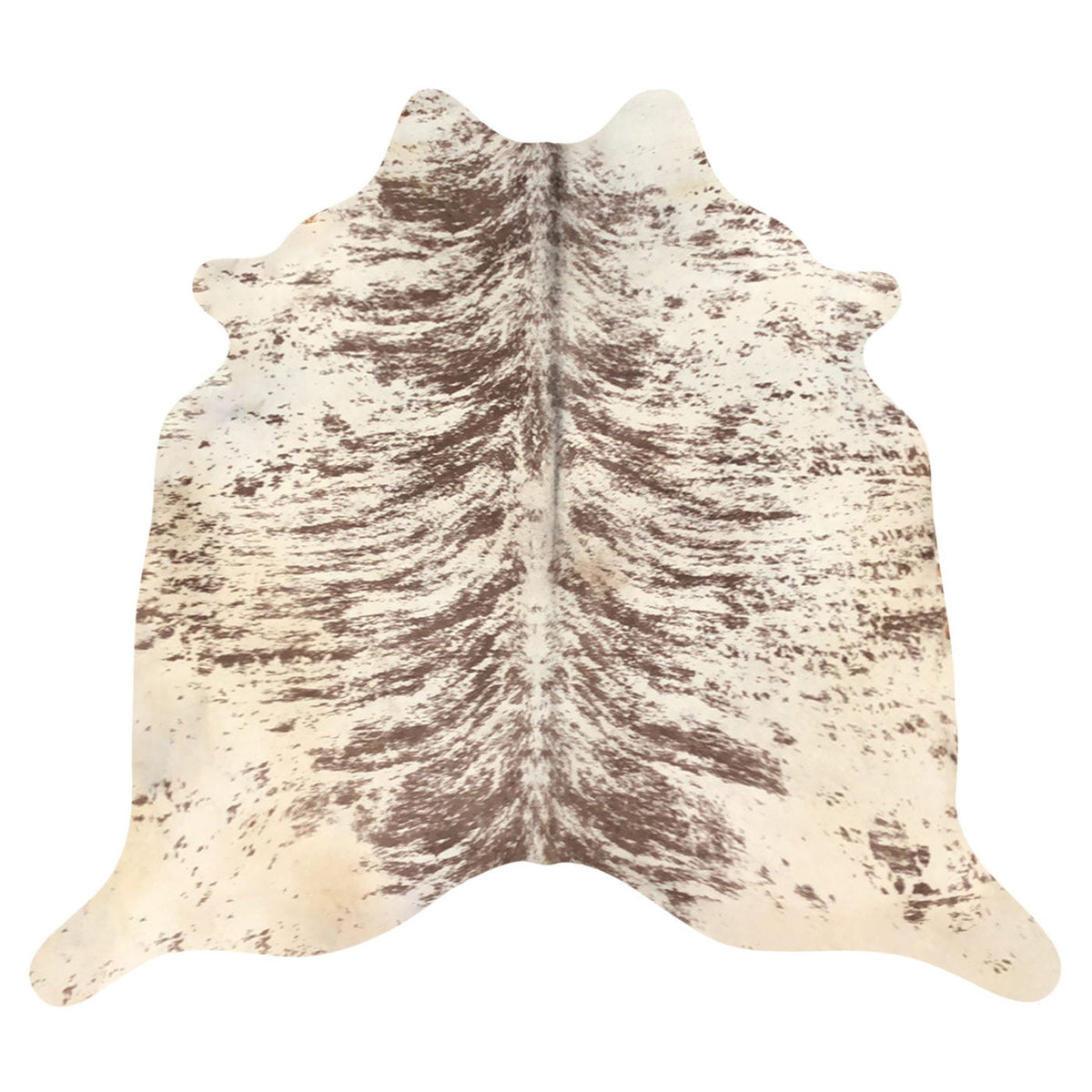 Natural Brazilian Cowhide Rug -  Espresso & Ivory