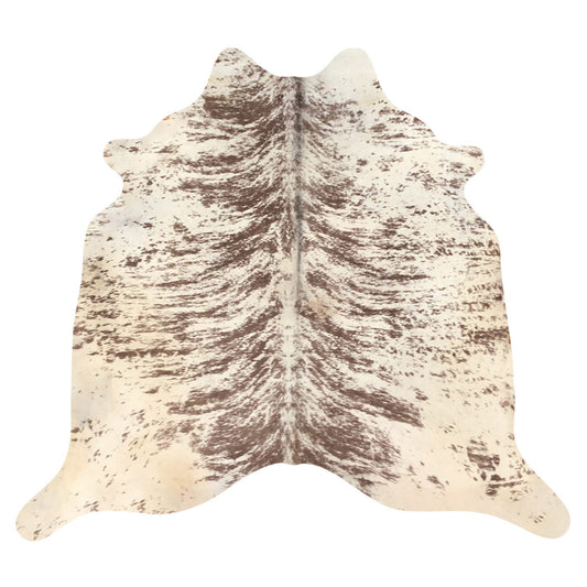 Natural Brazilian Cowhide Rug -  Espresso & Ivory