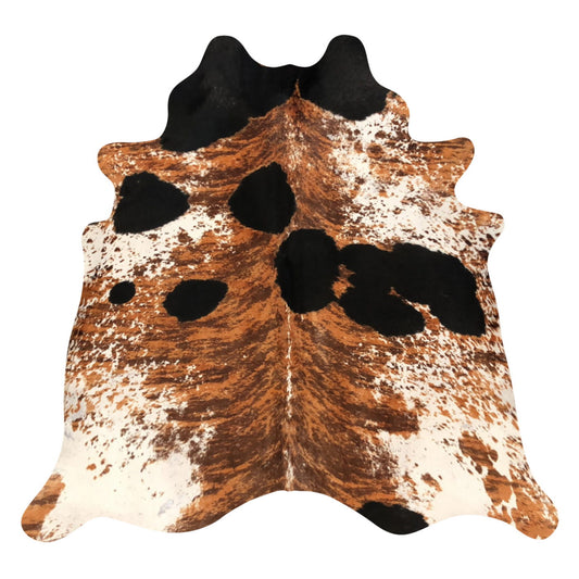 Natural Brazilian Cowhide Rug -  Mocha, Taupe & Ivory