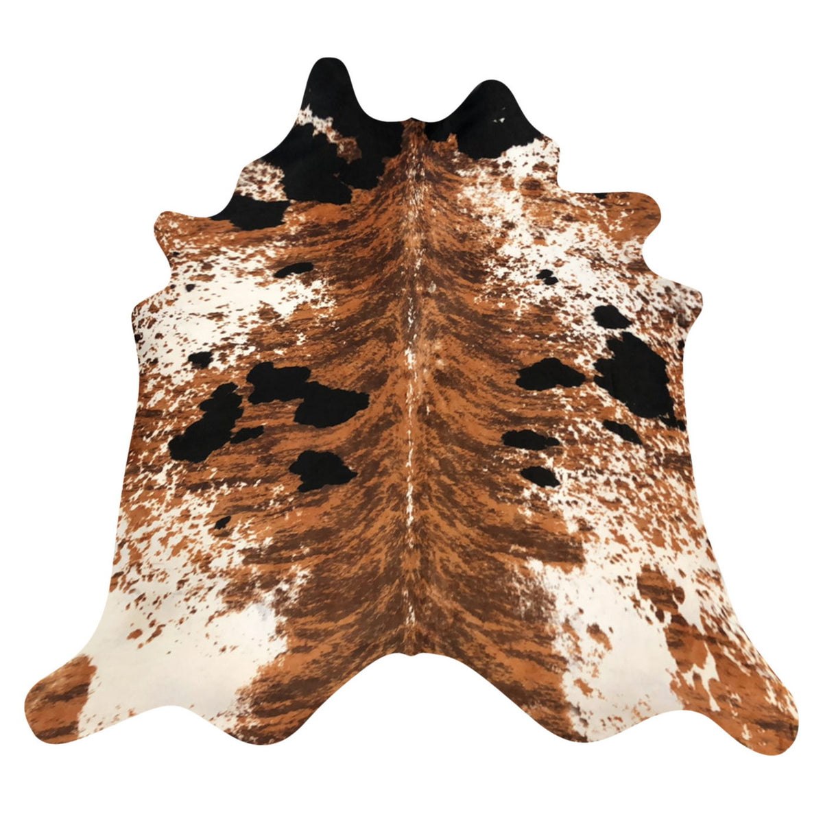 Natural Brazilian Cowhide Rug -  Mocha, Espresso & Ivory