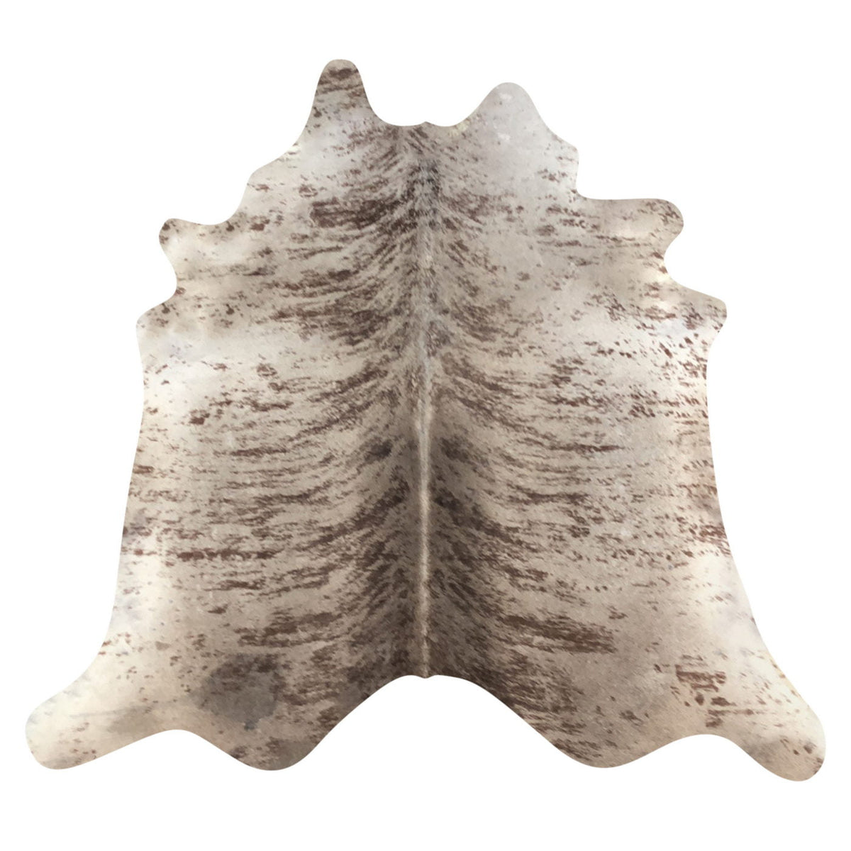 Natural Brazilian Cowhide Rug -  Taupe, Espresso & Ivory