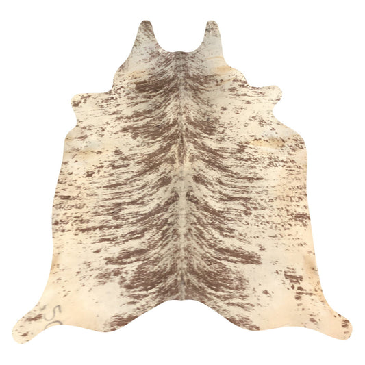 Natural Brazilian Cowhide Rug -  Espresso, Beige & Ivory