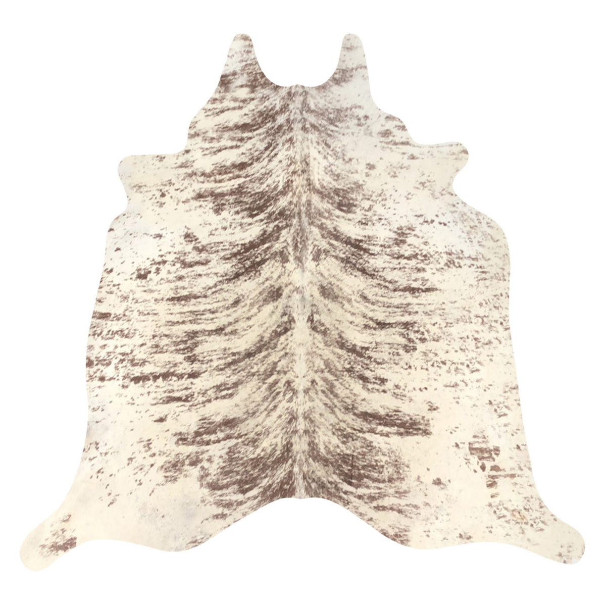 Natural Brazilian Cowhide Rug -  Espresso & Ivory