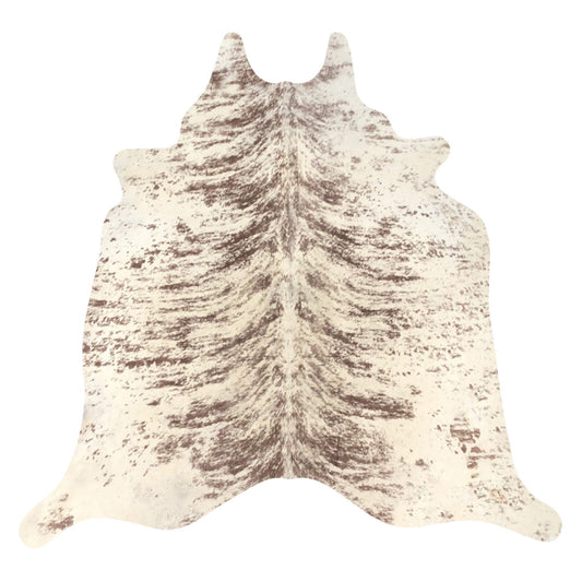 Natural Brazilian Cowhide Rug -  Espresso & Ivory