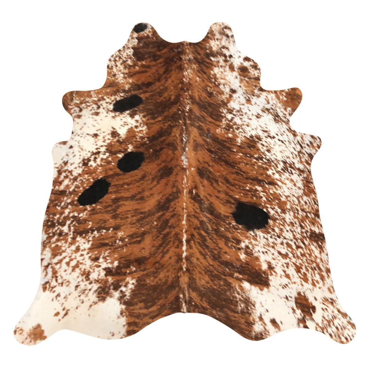 Natural Brazilian Cowhide Rug -  Mocha, Taupe & Ivory