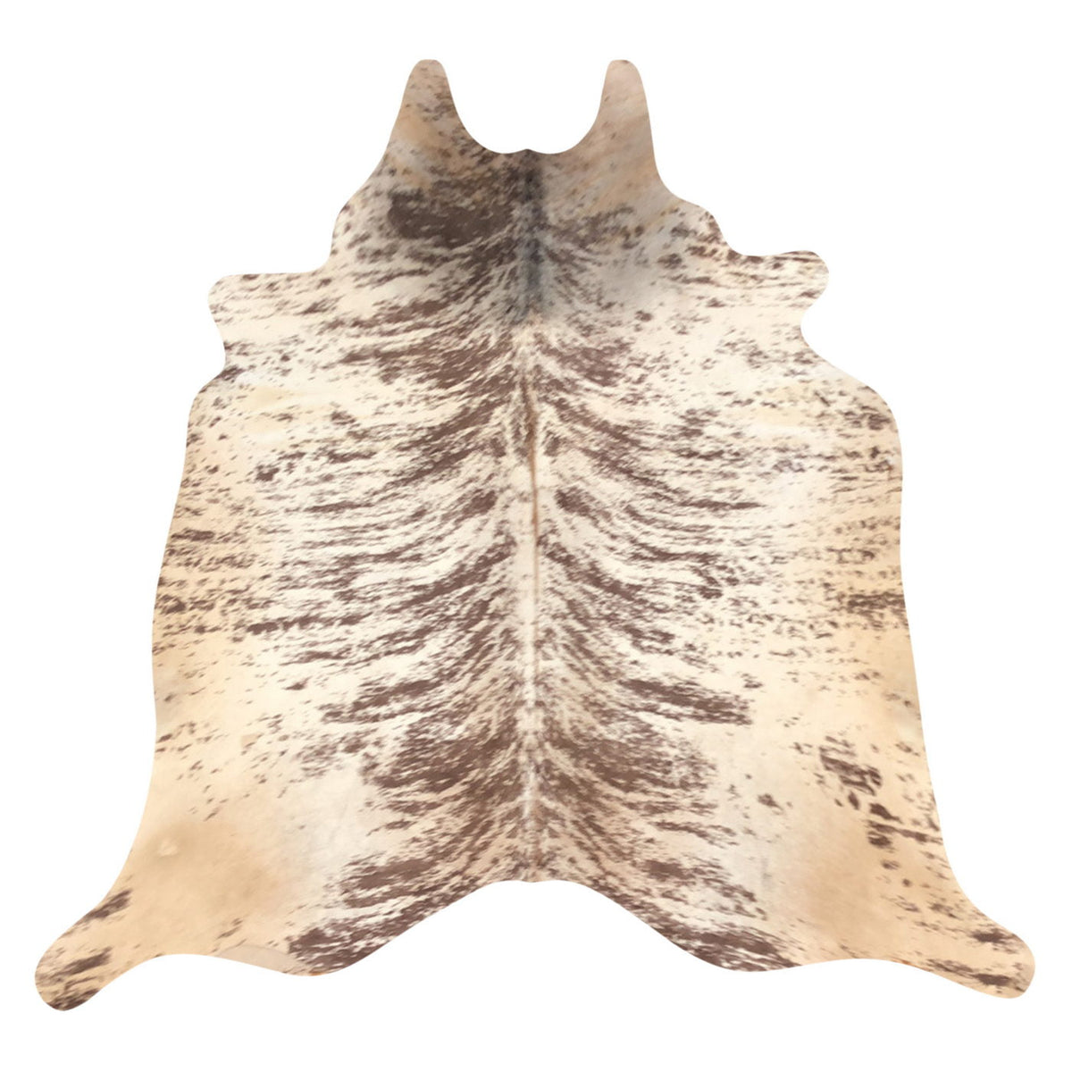 Natural Brazilian Cowhide Rug -  Chocolate & Ivory