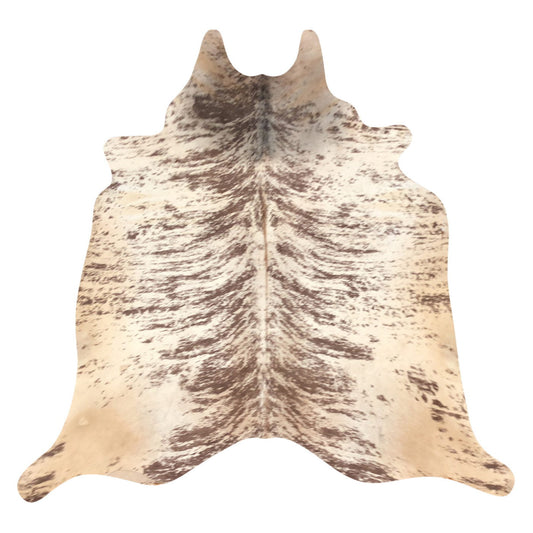 Natural Brazilian Cowhide Rug -  Chocolate & Ivory