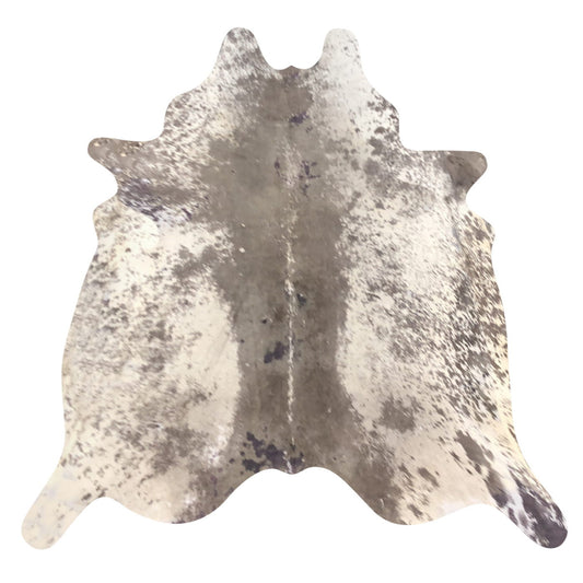 Natural Brazilian Cowhide Rug -  Taupe & Ivory