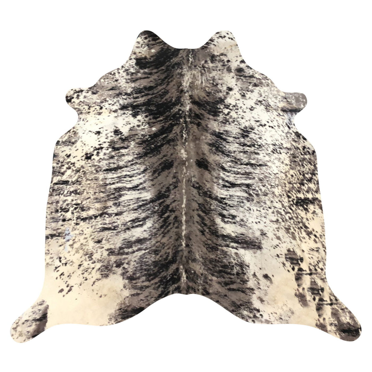 Natural Brazilian Cowhide Rug -  Espresso, Taupe & Ivory