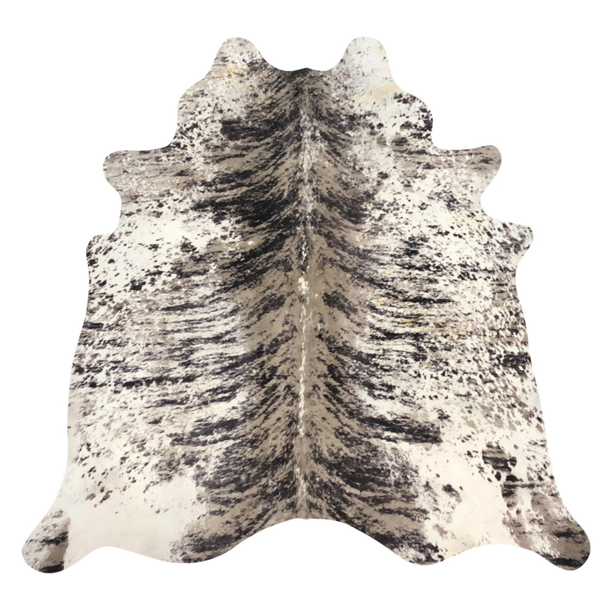 Natural Brazilian Cowhide Rug -  Espresso, Taupe & Ivory