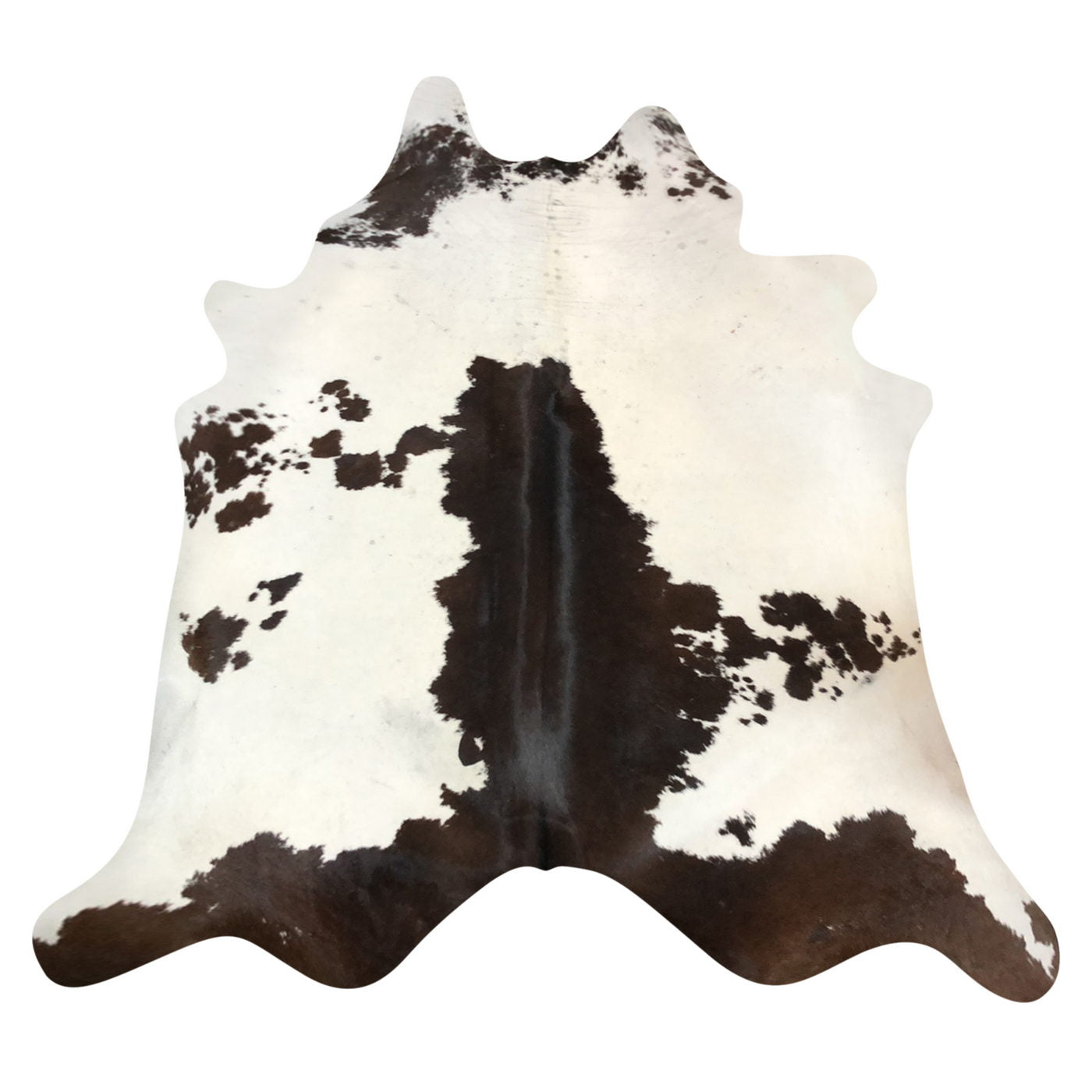 Natural Brazilian Cowhide Rug -  Espresso & Ivory