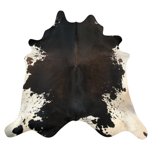 Natural Brazilian Cowhide Rug -  Espresso & Ivory