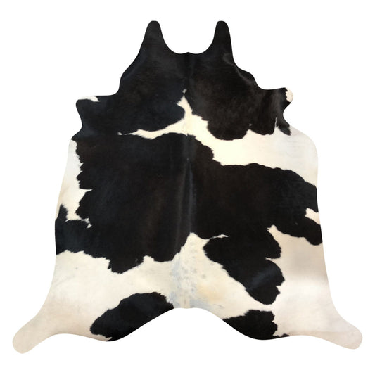 Natural Brazilian Cowhide Rug -  Espresso & Ivory