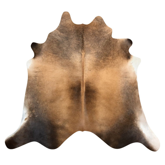 Natural Brazilian Cowhide Rug -  Caramel, Espresso & Ivory