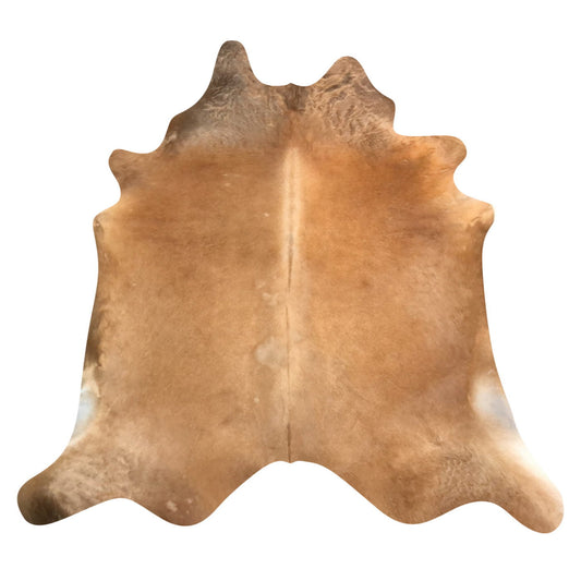 Natural Brazilian Cowhide Rug -  Caramel & Ivory