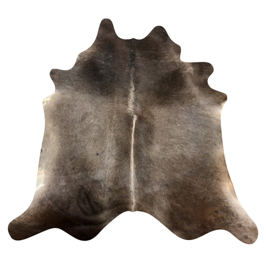 Natural Brazilian Cowhide Rug -  Taupe, Chocolate & Ivory