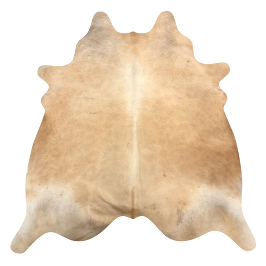 Natural Brazilian Cowhide Rug -  Caramel & Ivory