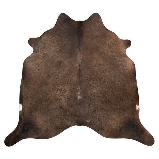Natural Brazilian Cowhide Rug -  Chocolate & Ivory