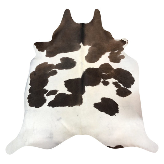 Natural Brazilian Cowhide Rug -  Espresso & Ivory