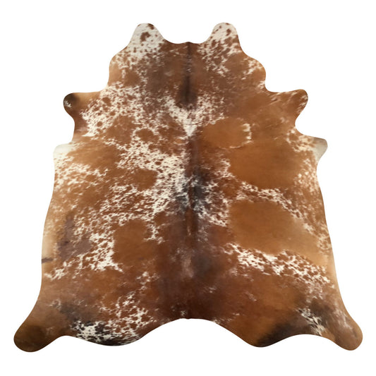 Natural Brazilian Cowhide Rug -  Mocha & Ivory