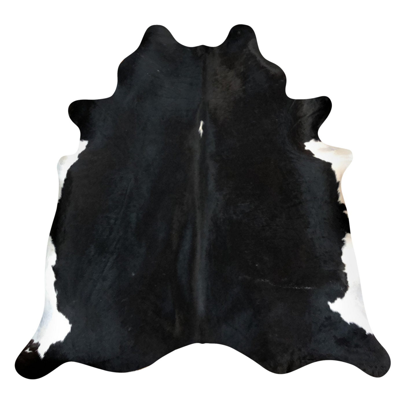 Natural Brazilian Cowhide Rug -  Espresso & Ivory
